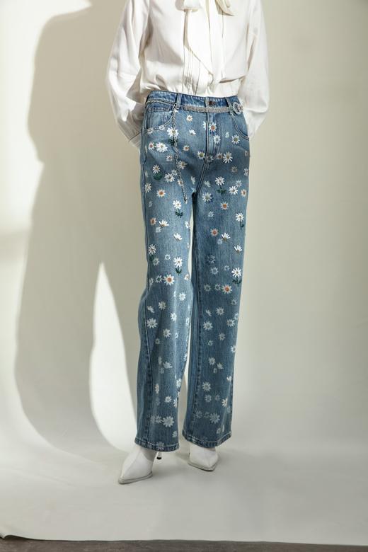 奇威小雏菊刺绣牛仔裤A4407291 商品图2