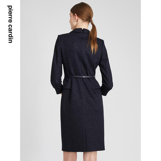 皮尔卡丹女装连衣裙假两件羊毛修身商务OL长袖连衣裙P2402E2842L5 商品图2