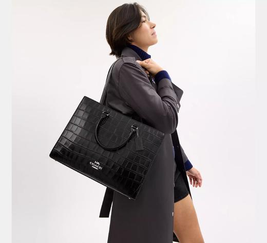 新年好折！Coach Maggie 鳄鱼纹大托特包 商品图0