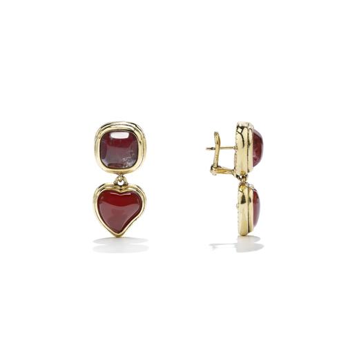 北京仓｜Goossens Paris-BO PIN-勃艮第红 爱心 耳环［法国设计师］ 商品图3