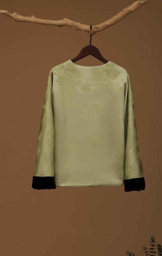 江南春真丝丝绒双面外套 商品图1