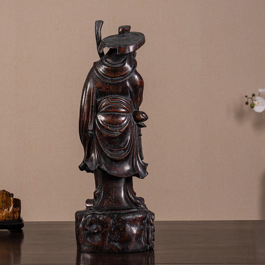 清 沉香木雕东方朔偷桃人物像 商品图3