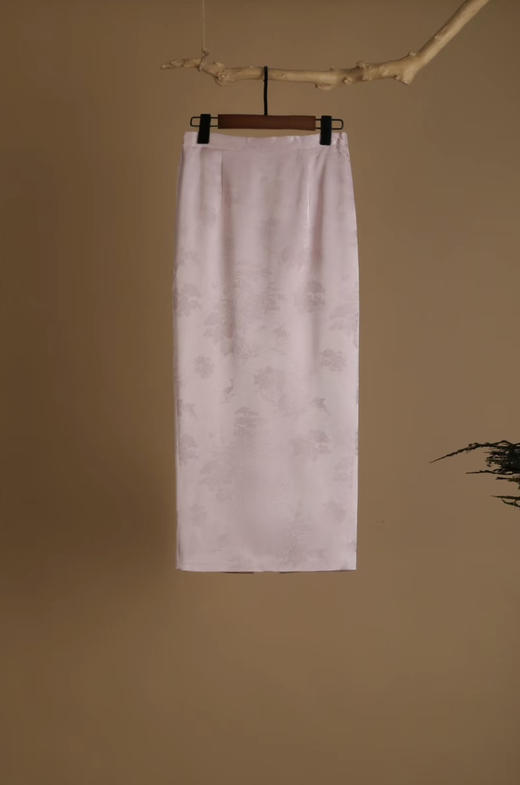 *江南春真丝提花半裙 商品图0