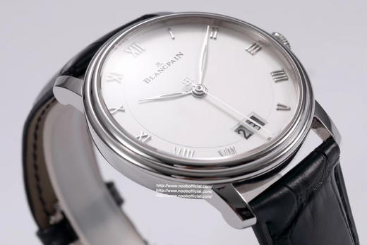 NOOB复刻:宝珀经典优雅的Villeret系列大日历视窗腕表，复刻宝珀原装6950机芯，功能与原装一致，双窗大日历，大日历功能通过两个并列宽阔的视窗以大号数字显示出来，令日期读数一目了然 商品图4