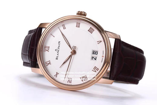 NOOB复刻:宝珀经典优雅的Villeret系列大日历视窗腕表，复刻宝珀原装6950机芯，功能与原装一致，双窗大日历，大日历功能通过两个并列宽阔的视窗以大号数字显示出来，令日期读数一目了然 商品图12