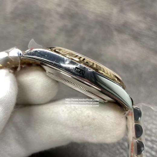 Noob劳力士日志型41mm副本以及修正近年间三角抗纹外圈包金度不够的问题，表壳用精钢材并采用真K金包金用来解决金表变暗、掉色、掉皮的尴尬问题，搭载客户订制的ETA进口2836机芯 商品图6
