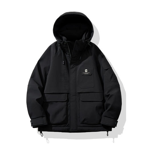 半身缘男装  冬季加厚上衣保暖工装连帽防风羽绒服244312P01712011 商品图0