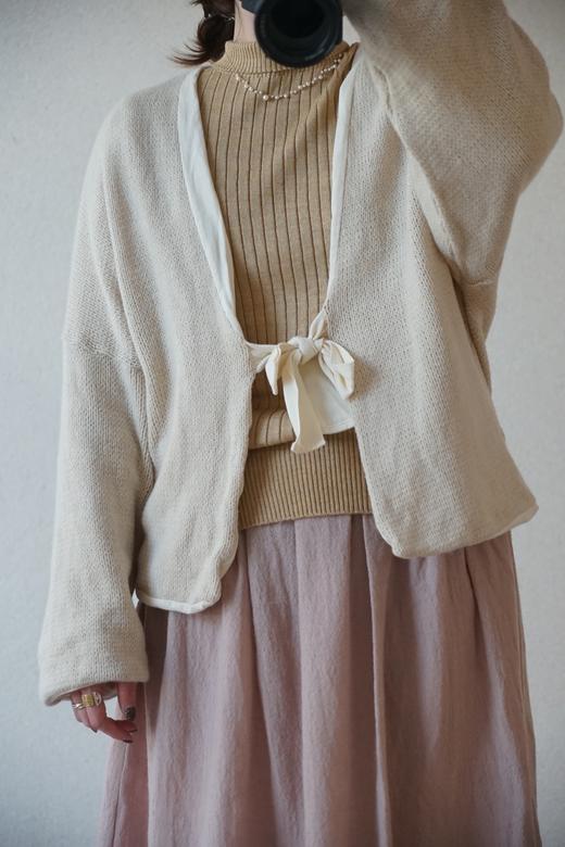 elsa esturgie 收腰绑带开襟毛衣(内衬有机棉) 商品图1