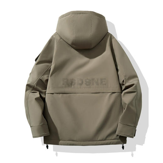 半身缘男装  冬季加厚上衣保暖工装连帽防风羽绒服244312P01712011 商品图4