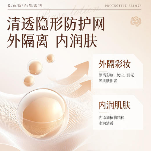 【梵西新品 119元任选3件】梵西妆前防护隔离霜妆前乳保湿提亮素颜霜粉底遮瑕隔离女官方正品 30g/支 商品图4