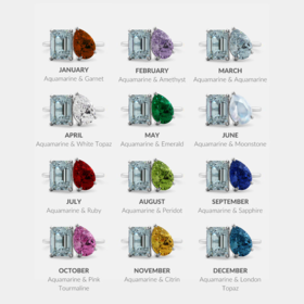 订购8周到｜Juwels Co-Toi et Moi-你和我 3月诞生石 14K白金 戒指［法国设计师］