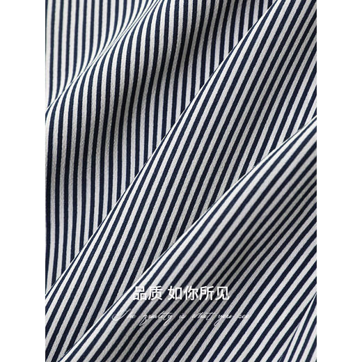 COCOBELLA设计感条纹拧花衬衫春夏通勤休闲小立领上衣SR3196 商品图4