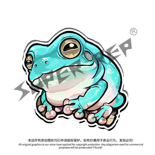 冰箱贴 蛙主题① 磁吸 Q版 卡通 非牛角蛙霸王 爬宠爬虫周边 super rep超爬正版【48小时发货】 商品图6