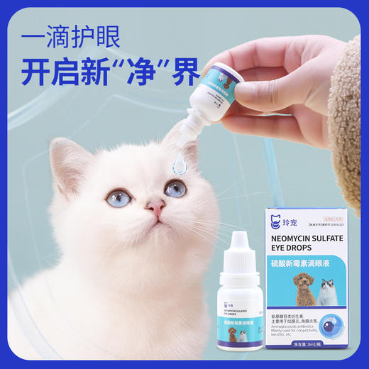 玲宠猫咪眼药水硫酸新霉素滴眼液狗狗眼睛发炎宠物结膜炎流泪眼药水 商品图1