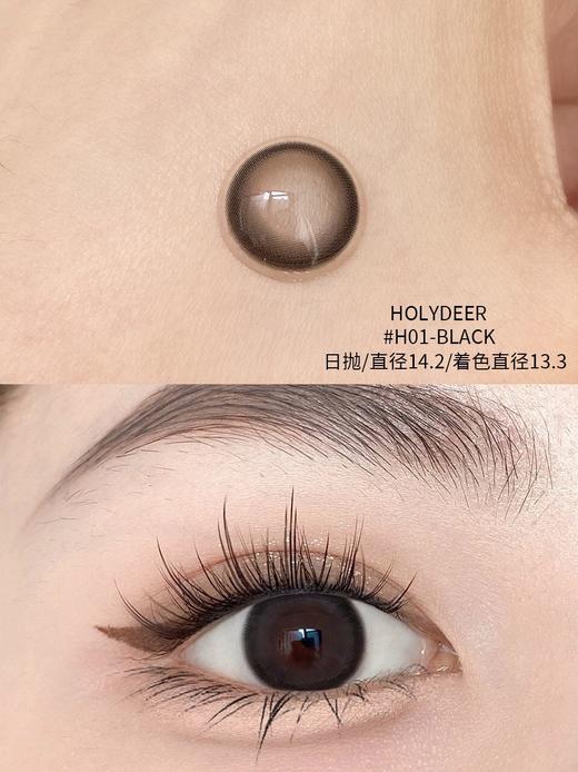 HOLYDEER日抛美瞳 H01-BLACK 14.2mm 商品图0