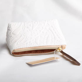 雅诗兰黛 白色mini 化妆包收纳零钱包