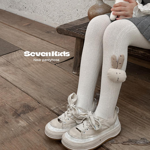 【49.9元2条】春秋季新品女童蝴蝶连脚打底袜 纯色百搭棉质裤袜 商品图5