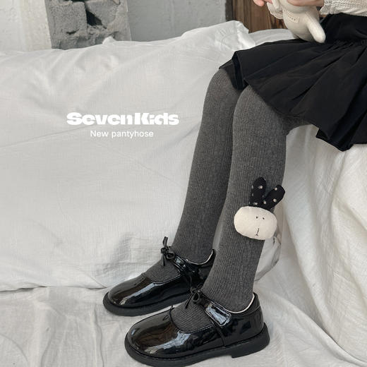 【49.9元2条】春秋季新品女童蝴蝶连脚打底袜 纯色百搭棉质裤袜 商品图7