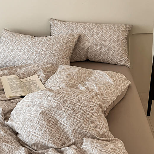 【品牌优选】【品牌直发】加倍生活 简约印花纯棉四件套 高密细腻 亲肤柔软 高级舒适简约  25年新款 商品图6