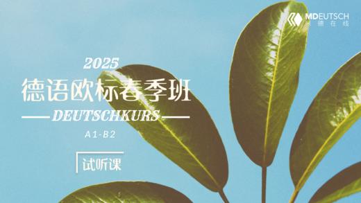2025德语A1-B2欧标春季班试听课 商品图0