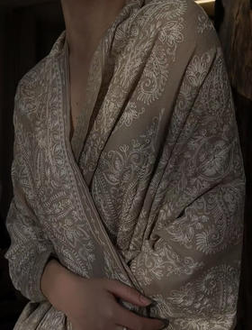 CG｜Pakistani Embroidered Scarf [真丝羊毛刺绣披肩围巾 驼底金绣 / 黑底金绣 / 灰底金绣]