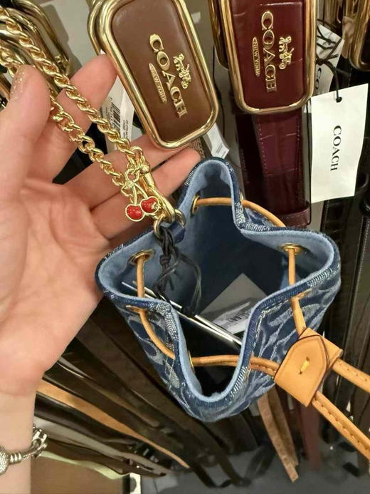 ¥ 840🇺🇸Coach新款香布雷链条⛓小废包手腕包，限量版加送🍒小吊坠，可爱小卡包零钱包，放不了🙅‍♂️手机📱 商品图1