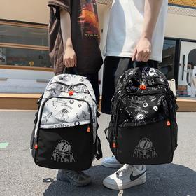 【休闲潮流，双肩背包大容量】新款小学生书包 休闲潮流男女孩 初中生中学生大容量双肩背包-QQ