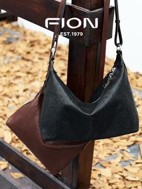 菲安妮hobo包新款真牛皮单肩斜跨包
