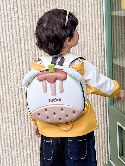 【超轻出行，立体书包】水果山竹卡通蛋壳儿童双肩包 幼儿园书包 男女童百搭户外可爱背包-QQ 商品图2