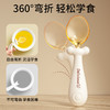 【魔力扭扭勺，易学易掌握】宝宝勺子PPSU 学吃饭训练弯曲短柄叉勺 婴儿辅食勺 一岁自主进食儿童叉勺-QQ 商品缩略图1