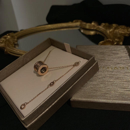 BVLGAR*宝格丽 小号 玫瑰金 弹簧项链 男女同款情侣款 玫瑰金（XTY） 商品图1