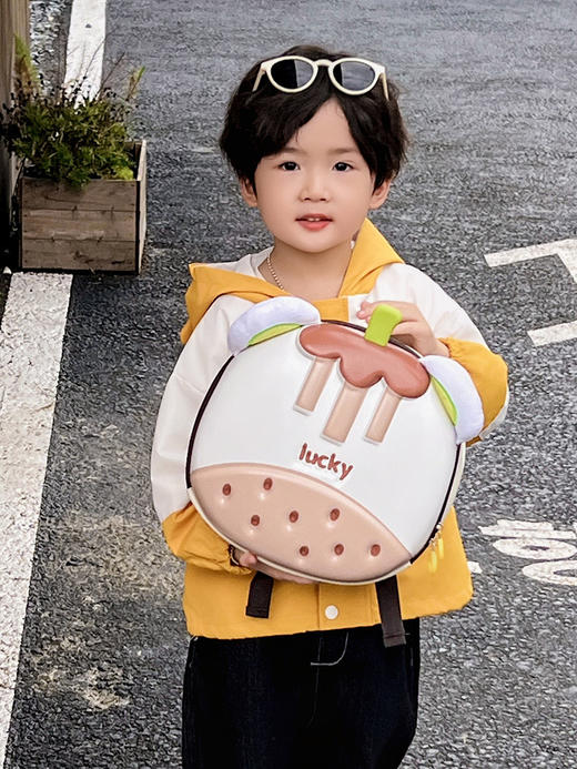 【超轻出行，立体书包】水果山竹卡通蛋壳儿童双肩包 幼儿园书包 男女童百搭户外可爱背包-QQ 商品图1