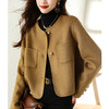 双面羊绒大衣，短款毛呢外套SLYS8217 商品缩略图0