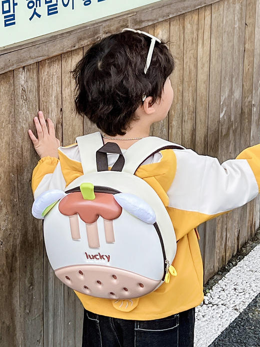 【超轻出行，立体书包】水果山竹卡通蛋壳儿童双肩包 幼儿园书包 男女童百搭户外可爱背包-QQ 商品图3