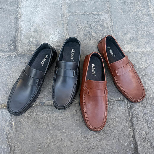 内联升男式牛皮休闲鞋4821C 商品图1