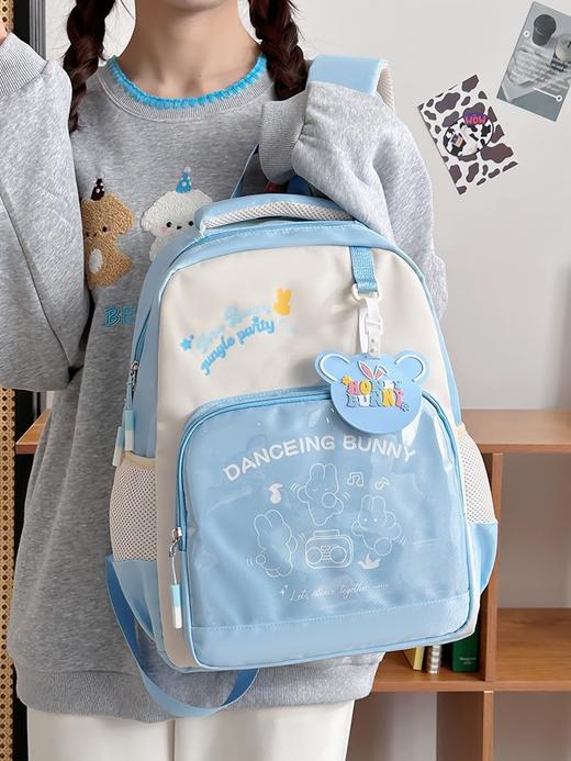 【小清新背包，轻盈可爱，大容量设计，方便出行】甜美小清新背包女 学院风大容量 小学生书包 时尚韩版ins休闲背包-QQ 商品图4