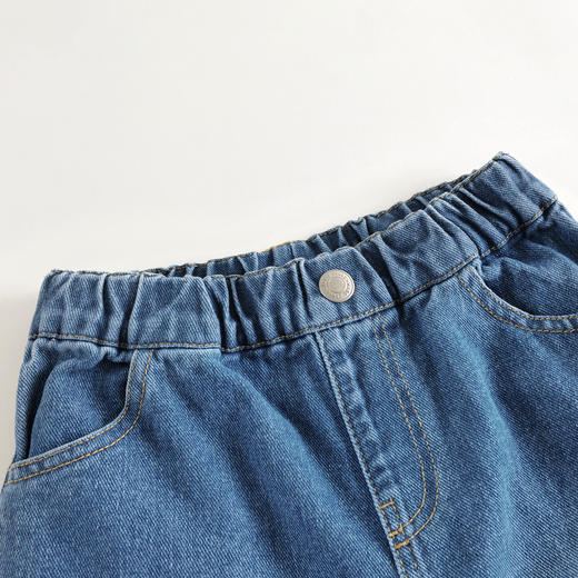 马克珍妮男童宽松纯棉牛仔萝卜裤2025年春装新款250021 商品图4