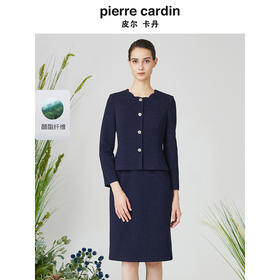 皮尔卡丹女装连衣裙知性修身简约通勤假两件连衣裙P3115E3033N0