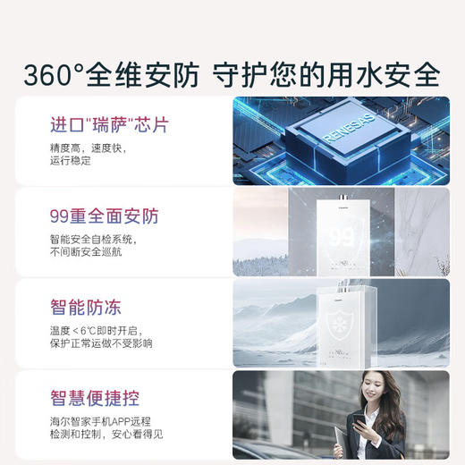 卡萨帝（Casarte）【CJL白精灵】16升燃气热水器天然气 温感水伺服 密闭稳燃舱 JSQ31-16CJL白精灵(12T)U1 * 商品图6