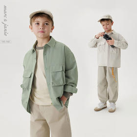 马克珍妮男童城市户外速干衬衫儿童轻量外套2025年春装新款250107