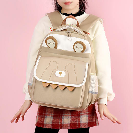 【肩脊全面减负，S型蜂巢肩带设计】小学生1-3年级书包 女生双肩简约 2025大容量 小众设计轻便可爱背包-QQ 商品图3