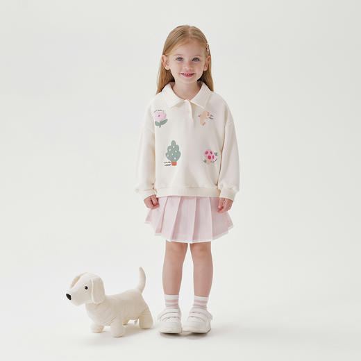 马克珍妮女童元气学院撞色百褶半裙 儿童短裙2025年春装新250225 商品图2