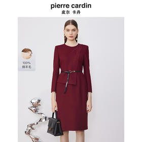 皮尔卡丹女装新款通勤轻仪式礼服连衣裙P3411E3849T0