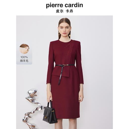 皮尔卡丹女装新款通勤轻仪式礼服连衣裙P3411E3849T0 商品图0