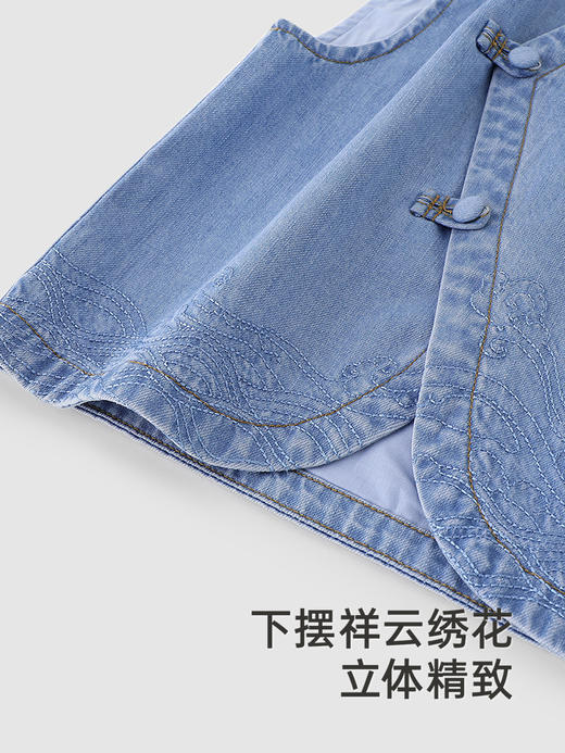 英氏儿童马甲春秋新国风男童女童牛仔外套2025新款YRWHJ1R027A 商品图4