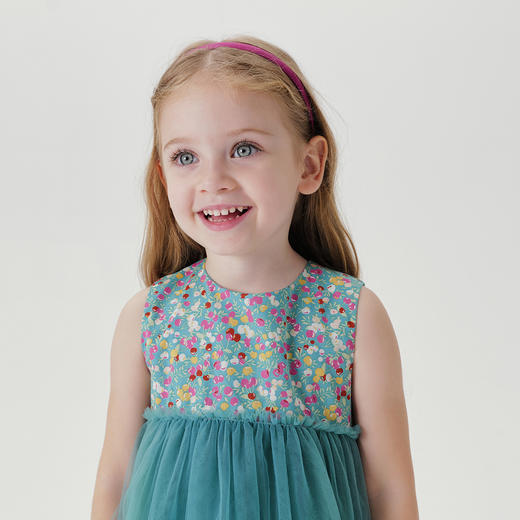 【马克珍妮 芦芙】夏装新款 女童清新碎花轻盈网纱裙230002 商品图4