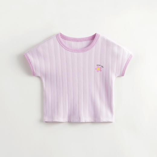 马克珍妮女童趣味印花弹力撞色短袖T恤 儿童上衣夏装新款240737 商品图3