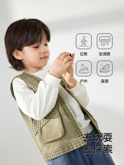 英氏儿童马甲男童春秋百搭马甲背心2025新款YRWHJ1R024A 商品图3