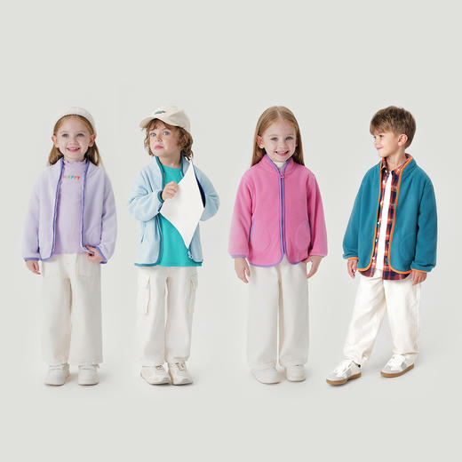 【抗静电】马克珍妮男童女童外套春秋款摇粒绒外套儿童上衣241518 商品图1