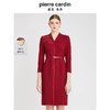 皮尔卡丹女装连衣裙红色七分袖修身羊毛场合一步裙P2318E2922T2 商品缩略图0